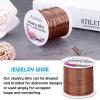 image22 Gauge Jewelry Wire Anezus Craft Wire Tarnish Resistant Copper Beading Wire for Jewelry Making Supplies and Crafting Antique Bronze 49 Yards45 MetersCopper