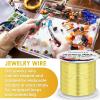 imageAnezus 16 Gauge Jewelry Wire 11 Yards Craft Wire Tarnish Resistant Copper Wire for Jewelry Making Wire Wrapping and CraftingSilverGold