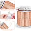 imageAnezus 16 Gauge Jewelry Wire 11 Yards Craft Wire Tarnish Resistant Copper Wire for Jewelry Making Wire Wrapping and CraftingSilverRose Gold