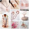 imageAnezus 16 Gauge Jewelry Wire 11 Yards Craft Wire Tarnish Resistant Copper Wire for Jewelry Making Wire Wrapping and CraftingSilverRose Gold