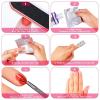 imageAnezus 300pcs Nail Foil Wraps Gel Polish Remover Wraps Gel Nail Remover Pads Kit with Cuticle Pusher and Cutter Triangle Cuticle Nail Pusher Nail Files for Gel Polish Removal