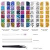 imageAnezus 6800Pcs Nail Art Rhinestones Nail Stone Gems Design Kit with Pickup Tools for Nail Art Supplies Accessories