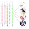imageAnezus Nail Art Brushes Nail Art Painting Polish Design Tools Set with 15Pcs Nail Gel Brushes 5Pcs Nail Dotting Pen 30 Colors Nail Striping Tape and 36 Sheets Nail Stencils French Tip Guides Sticker