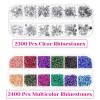 imageNail Crystals Anezus 4700 Pcs Nail Jewels Nail Gems Rhinestones Nail Stones for Nail Decals and Nail Art Supplies 4700 Pcs Nail Jewels